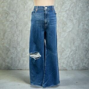 ** LIKE NEW** PAIGE Flare Wide-Leg Distressed Denim Jeans